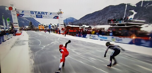 Schaatster Iris v.d. Stelt wint alternatieve Elfstedentocht 2019